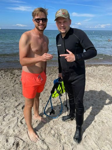 Tauchen nach dem Ehering in der Ostsee