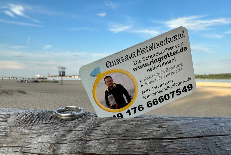 Ehering am Falkensteiner Strand gefunden
