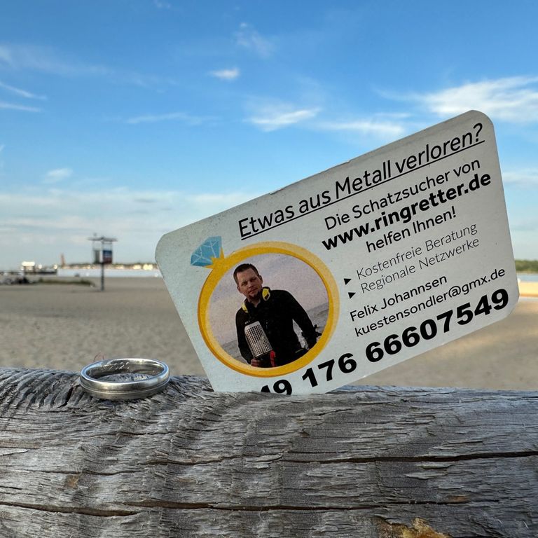 Ehering am Falkensteiner Strand verloren