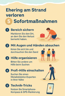 Ehering am Strand verloren 7Sofortmaßnahmen