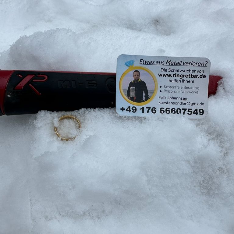 Ehering im Schnee gefunden
